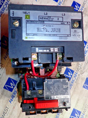 Square D Starter 8536SDO1H20S Size 2 600V 25HP 120V Coil 9065SR220 TESTED S689