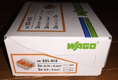 50 pcs WAGO 221-413 COMPACT Splicing Connectors 3 pole Lever Nuts FREE SHIPPING!