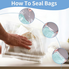 Cellophane Bags, 100 Pcs Resealable Clear Poly Bags for Clothes, Party Favors, A