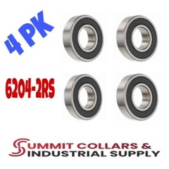 (4) 6204 2RS C3 PREMIUM RUBBER SEALED BEARING 20X47X14MM EMQ