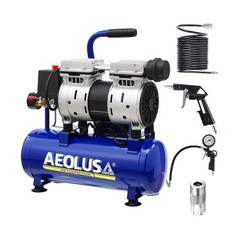 Ultra Quiet Air Compressor, 65dB, Oil-Free, Quick Couplers,115PSI, Portable E…