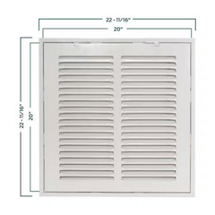20 x 20 in. Steel Return Filter Grille – Wall or Ceiling Air Vent Cover