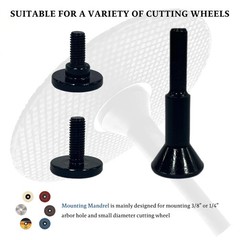4Pcs Cut Off Wheel Mandrel 1/4″ Shank Die Grinder Drill Type1 Disc 3/8&1/4 Arbor