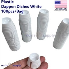 100pcs Plastic Dappen Dish Disposable Mixing Bowls Dental Nails Acrylic Tattoo