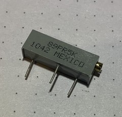 5 K Ohm, .75 Watt, PC Pin, Trimmer Potentiometer, Cermet, 20.0 Turns Side Adjust