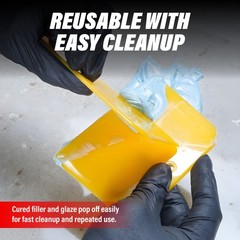 LAUCO Auto Body Filler Yellow Spreaders Pack of 50, Reusable Plastic Spreader 4″