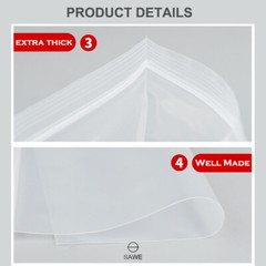 SAWE Plastic Reclosable Zip Lock HEAVY-DUTY 4 Mil Resealable Zipper Seal Bags