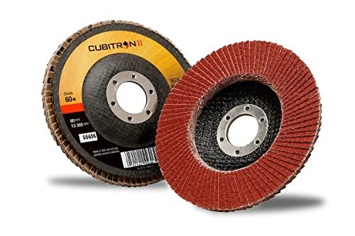 3M Cubitron II Flap Disc 967A, 40+, T27, 4-1/2 in x 7/8 in, Pack of 10,…