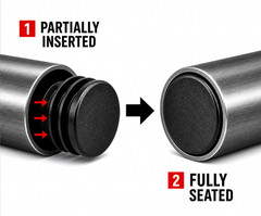 1 5/8″ Round Finishing Plugs Tubing Caps Pipe Plugs Chair Glides Black