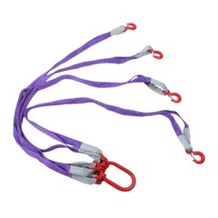 Four Leg Bridle Web Sling 5ft 6600lbs Lifting Slings with G80 Grab Hooks