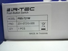 IR-TEC Low Voltage Momentary Push Button Switch 1-Button Decora White PBS-721-W