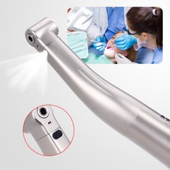 Dental Push Button 1:1 LED Fiber Optic Contra Angle Internal Spray Handpiece