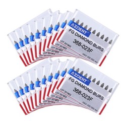 10 Kits AZDENT Dental FG Diamond Burs Finishing Egg Football #368-023F Fine Red