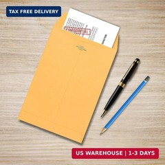 6×9 Clasp Envelopes – 10 Pack Brown Kraft Catalog Envelopes with Clasp Closure &