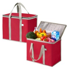 VENO 2 Pack Cooler Bag and Insulated Grocery Bags for 2 Pack, Red – 2