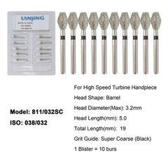 Dental Diamond Burs FG Barrel Diamond Bur Super Coarse High Speed Friction Grip