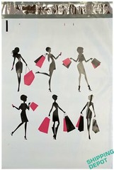 Custom Design 10×13 Poly Mailers Cute Shopping Pink Black Envelope Mailers