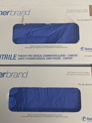 (300) FISHERBRAND Disposable Nitrile Exam Gloves Size XSmall & Small Blue