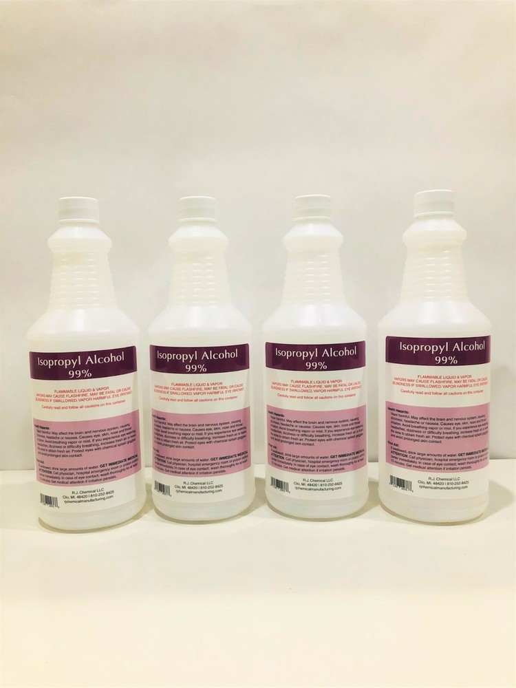1 GALLON – PACKED IN 4 QTS- ISOPROPYL ALCOHOL 99% – NO IMPURITIES – MADE IN USA