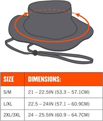 unisex adult Hi-vis Ranger Sun Hat, Lime, XX-Large-3X-Large , Factory