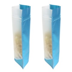 100 Colored Food Safe Plastic Resealable Pouch Stand Up Bags with Frosted Window
