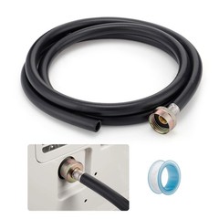 Leakproof Dehumidifier Drain Hose 3/4″ FHT – 6.6 FT Thickened 6.6FT, Black