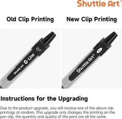 Shuttle Art Black Gel Pens, 100 Pack Retractable 1 Count (Pack of 100),