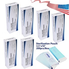 200-7000 Sterilization Pouches 3.5 ” x 10 ” Dental Medical Self Seal Pouch Bag