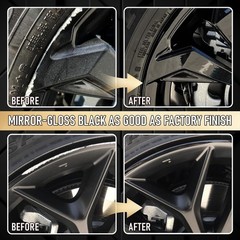 Wheel Scratch Repair Kit, Gloss Black Rim Touch Up Paint, Repair Curb Rash, Scra