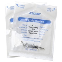AZDENT Dental Orthodontic Closed Coil Spring 0.010″ 6mm 0.012*12mm 10pcs/Pack