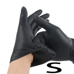 50/100/200/400/1000Pcs Black Nitrile Food Grade Disposable Gloves, Household Kit