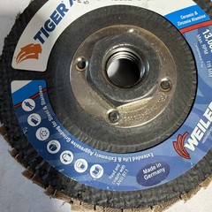 36 Grit Tiger X #51204 Weiler 4-1/2″ Tiger Flap Disc Angled CZA 5/8-11A T29 10x