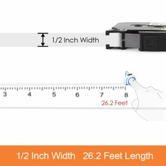 2PK TZ TZe131 Black on Clear Label Tape Compatible for Brother P-touch tape 12mm