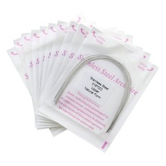 100pcs Orthodontic Archwire Stainless Steel Brace Wires Natural Round Rectanglar