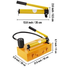 15 Ton Hydraulic Knockout Punch Driver Kit Hole Tool 1/2″-4″ with 10 Dies