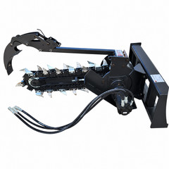 NEW Skid Steer Trencher 48″ x 7″ Quick Attach for Bobcat, Kubota, Etc-Full-Size