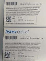 (300) FISHERBRAND Disposable Nitrile Exam Gloves Size XSmall & Small Blue