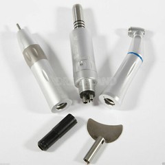 3 Kits Internal Spray Dental Low Speed Handpiece Contra Angle Straight 4H Motor