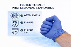Cuff First Nitrile Exam Gloves 125 Ct Blue Latex-Free Powder-Free