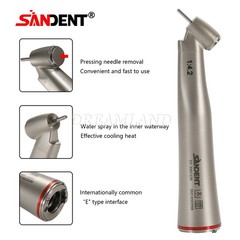 Dental 45° Angle inner Channel contra angle fiber optic LED 1:4.2 handpiece USA