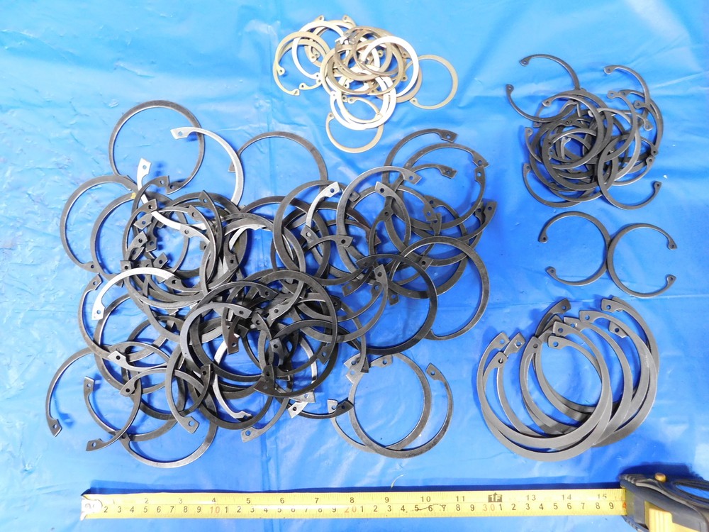 LOT OF NEW ? STEEL INTERNAL RETAINING RINGS VARIOUS SIZES SOME ZINC COATED