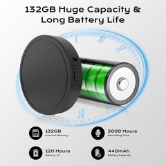 High-Capacity Voice Recorder with AI Noise Cancellation & USB-C Compatibility