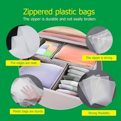 50 pcs 12″x15″ Frosted Zipper Clothing Bag Polyjacket/Polymailer UL