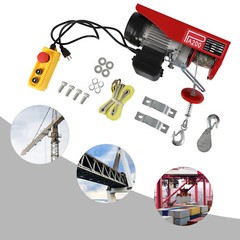 200kg/440lbs Electric Hoist Winch Engine Crane with Remote Control 110V