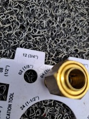 3/8″ Push-In x 1/4″ Male NPT Adapter Brass Lot of 4