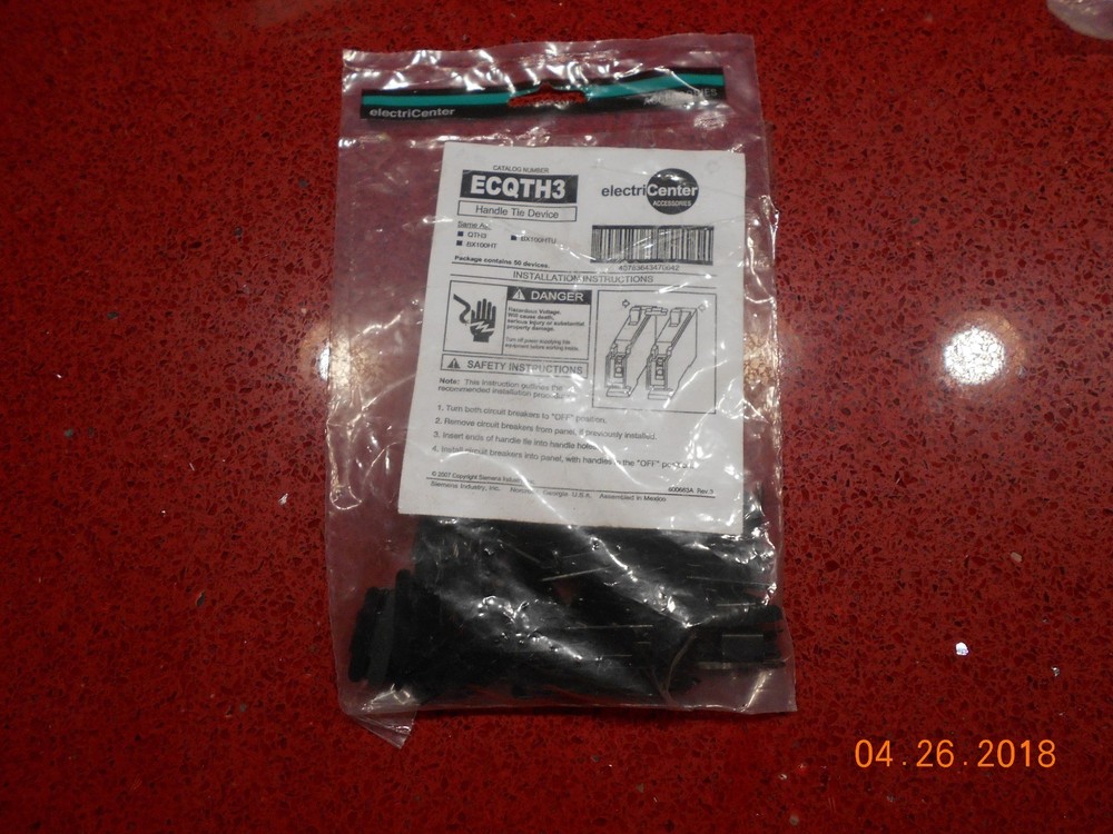 ELECTRICENTER ECQTH3 HANDLE TIE DEVICE (PKG 50) AKA QTH3 BX100HT
