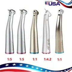 Dental 1:1 1:5 1:4.2 LED Contra Angle Increasing Handpiece Red Ring NSK Style CE