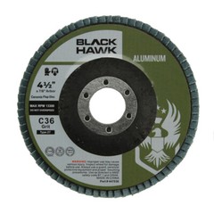 5 Pack – 4.5″ x 7/8″ BHA 60 Grit Stearate Coated Flap Discs for Aluminum T27