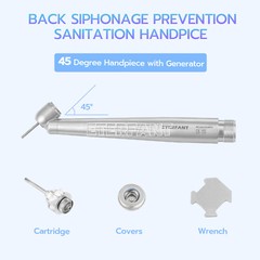 Dental LED 45° Degree Surgical High Speed Handpiece 2/4H Push Button E-generator