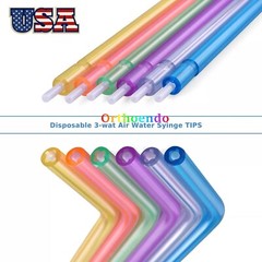 Dental 3-Way Air Water Syringe Disposable Spray Tips Triple Nozzles Tubes 250Pcs